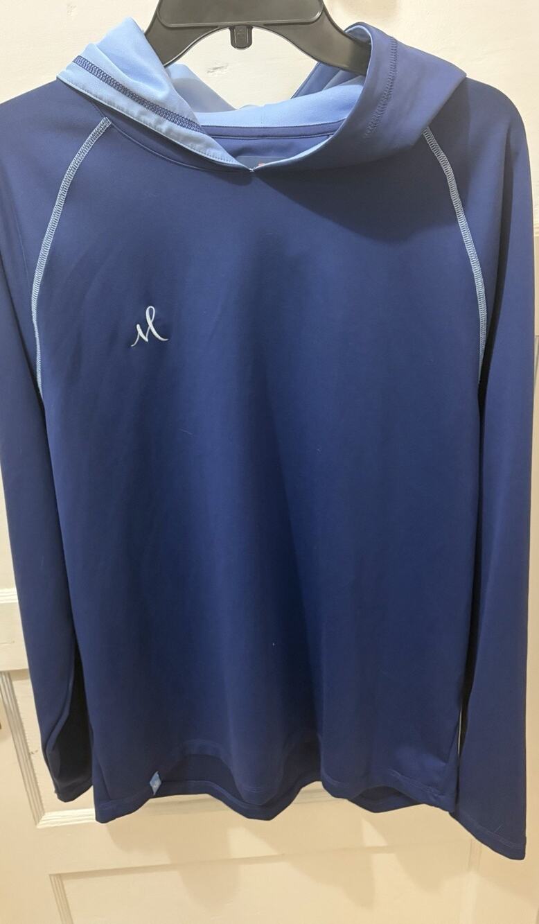 Donald Ross Mens XL Wyatt Half Zip Pullover Sport Performance Blue Maridoe CC